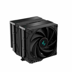 DeepCool AK620 ZERO DARK Processor Air cooler 12 cm Black 1 pc[s] (DeepCool AK620 ZERO DARK CPU Cooler, 2x120mm Fan, 1850rpm, 68.99 CFM, PWM, Aluminium Fins, Copper Heatpipes, Intel/AMD)