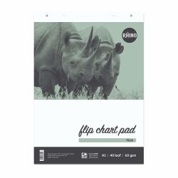 RHINO FC1TMP-4 blocco per lavagne e accessori 580 x 800 mm Verde, Nero, Bianco (RHINO A1 Flipchart Pad 40 Leaf B [Pack of 5])