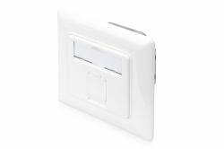 Digitus Presa di rete CAT 6A EA, compatibile con vari design, schermata, a incasso (CAT 6A NETWORK OUTLET 1XRJ45 - CLASS EA LSA 8 DIRECTIONSL)