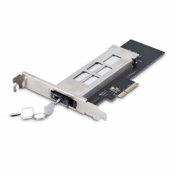 StarTech.com M.2 NVMe SSD to PCIe x4 Mobile Rack/Backplane with Removable Tray for PCI Express Expansion Slot, Tool-less Installation, PCIe 4.0/3.0 Hot-Swap Drive Bay, Key Lock - 2 Keys Included (S...