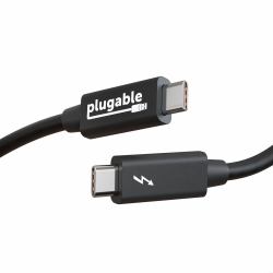 Plugable Technologies TBT-TRAN Cavo Thunderbolt 2 m 20 Gbit/s Nero (Plugable Windows TBT3 / 4 Transfer Cable)