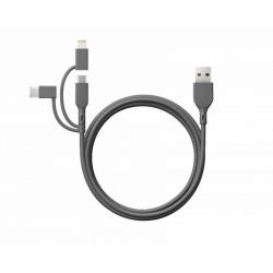 GP Batteries Essential cable CY1N, 3-in-1, - USB-C + Micro-USB + Apple - Lightning [MFi] to USB-A...