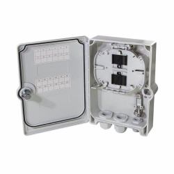 FTTH distribution box max. 24 - fibers, 6x LC/QD or SC/DX, - unloaded, IP55 - Warranty: 48M