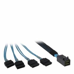 Inter-Tech 0.5m SFF 8643/4x SATA 0,5 m Nero, Blu (Inter-Tech ATA/SAS-kabel - 50 cm)