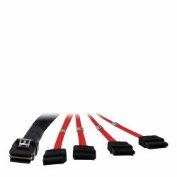 Inter-Tech SFF 8087 - 4 x SATA 1m Nero (Inter-Tech ATA/SAS-kabel - 1 m)