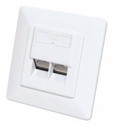 Intellinet 771917 presa energia 2 x RJ-45 Bianco (Socket-Outlet 2 X Rj-45 White - Warranty: 12M)