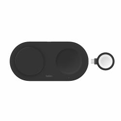 Belkin WIZ022myBK Libera installazione Plastica Nero (PRO 3IN1 15W MAGNETICCHARGINGPAD BLK)