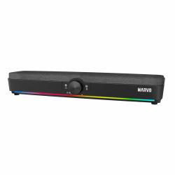 Marvo Scorpion SG-286 Bluetooth 5.3 Soundbar, Stereo Sound, USB Powered, Connect Wired, USB or Bluetooth, 7 Colour RGB Lighting, Volume Control, Black Nero (Marvo Scorpion SG-286 Etna 40 Bluetooth ...