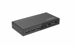 Microconnect MC-HDMIKVM0201-4K switch per keyboard-video-mouse [kvm] Nero 