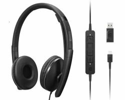 Lenovo 4XD1M39029 cuffia e auricolare Cablato A Padiglione USB tipo-C Nero (Lenovo ANC Headset G2 Zoom)