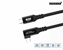 Microconnect USB3.2CC2-A cavo USB USB 3.2 Gen 2x2 2 m USB C Nero (USB-C to USB-C Premium cable - 2m, 100W, 20Gbps, USB 3.2 Gen - 2x2, Angled - Warranty: 300M)