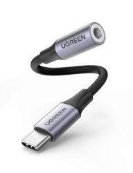 Ugreen 80154 cavo per cellulare Nero, Grigio USB C 3.5mm (UGREEN USB-C TO 3.5MM ADAPTER 10CM)