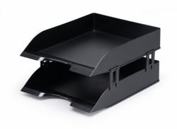 Durable 1701723060 vassoio da scrivania Nero (Durable Black BASIC Letter Tray Risers [4])