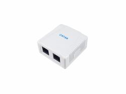 Equip 235216 cassetta di scarico RJ-45 Bianco (2-Port Cat.6A Surface Mount - Box - Warranty: 12M)