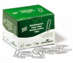 Durable 121125 fermaglio Metallo 1000 pz (Durable Zinc Plated Paper Clips 1000 - WHILE STOCK LASTS)