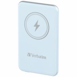 Verbatim Charge 'n' Go Magnetic Wireless Power Bank 5000mAh Blue (Verbatim Charge Go Mag Wless PB 5000 Blu)