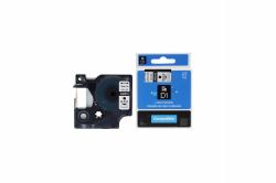 Comp Dymo 45021 Labelling Tape Cassette White on Black 12mm x 7m D1 S0720610