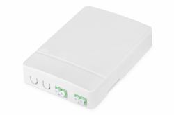 Digitus Alloggiamento FTTH con 2 x accoppiamenti LC/APC DX (FTTH ENCL +2XLC/APC DX COUPL - 2X LC[APC] DX ADAB SURFACE MOUNT)