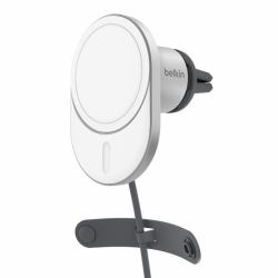 Belkin BoostCharge Pro Smartphone Argento, Bianco USB Carica wireless Ricarica rapida Auto (QI2 15W CAR VENT MOUNT CLA - )
