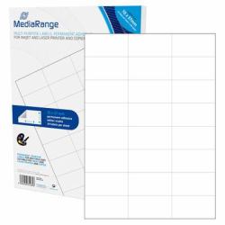 MediaRange MRINK149 etichetta autoadesiva Permanente Bianco 1200 pz (Etiketten wht 70x37mm - 1200 StÃ¯)