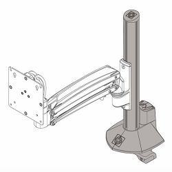 Chief KXC K1C K2C Column Desk Clamp Base Kit (Chief KXC K1C K2C Column Desk Clamp Base Kit Silver)