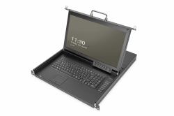 Digitus DS-72220-3CH rack console 43.2 cm [17"] 1920 x 1080 pixels Black 1U (17HD LCD KVM CONSOLE 16PORT VGA - SWISS MGD 432CM HD LCD TFT)