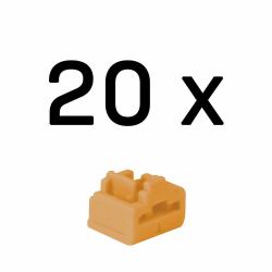 Lindy 47898 clip sicura Bloccaporte RJ-45 Arancione Acrilonitrile butadiene stirene [ABS] 20 pz (RJ45 PORT SCHLOSS - 20 STCK ORANGE)