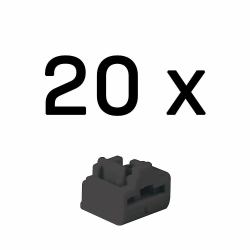 Lindy RJ-45 Port Blockers [Without Key] - Pack of 20, Black (RJ45 PORT SCHLOSS - 20 STCK SCHWARZ)