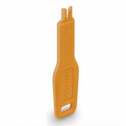 Lindy 47896 clip sicura Chiave bloccaporta RJ-45 Arancione Acrilonitrile butadiene stirene [ABS] (RJ45 Port Blocker key, Orange)