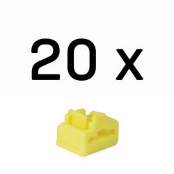 Lindy RJ-45 Port Blockers [Without Key] - Pack of 20, Yellow (RJ-45 Port Blockers [Without - Key] - Pack of 20, Yellow)