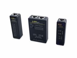 Equip 129968 tester per cavo di rete Nero (Network Cable Tester, Rj45, - Bnc, Poe - Warranty: 12M)