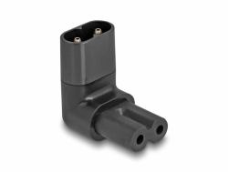 DeLOCK Adattatore di alimentazione IEC 60320 - da C8 a C7, maschio / femmina, 2,5 A, angolato a 90° (Delock - strÃ¸mforsyningsadapter - powe)