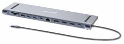 Manhattan 190305 replicatore di porte e docking station per laptop Cablato USB 3.2 Gen 1 [3.1 Gen...