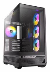 Antec C7 ARGB Midi Tower Nero (Antec Constellation C7 Mid Tower Gaming Case, 1 x USB Type-C / 2 x USB 3.0, Tempered Glass Front and Side Window Panel, Vertical Airflow, 4 x Pre-Installed ARGB LED F...
