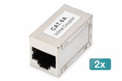 Digitus Accoppiamento modulare CAT 6A, schermato - 2 pezzo (CAT 6A MOD COUP SHIELD 2X - FULL SHIELD RJ45 TO RJ45)