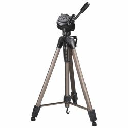 Hama Treppiedi "Star 63", argento [66 - 166 cm], testa 3D con sgancio rapido,gambe in 3 sezioni, borsa per trasporto (STAR 63 TRIPOD 3D TILT QUICK RELEASE)
