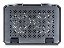 Hama Aluminium base di raffreddamento per laptop 39,6 cm [15.6"] Nero (LAPTOP COOLER 2 FANS 40CM BLACK)