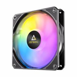 Antec P12R PWM ARGB Computer case Fan 12 cm Black 1 pc[s] (Antec P12R ARGB Reverse PWM 120mm Fan - 4-Pin, Black, High-Airflow Cooling, 9-Blade Design with Anti-Vibration Pads)