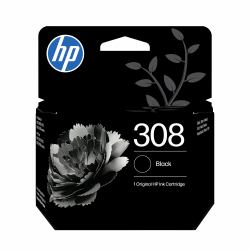 HP 308 Black Original Ink Cartridge (308 BLACK ORIGINAL INK CARTRIDGE)