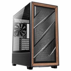Antec 0-761345-10133-2 computer case Midi Tower Nero, Legno (Antec FLUX Mid Tower Gaming Case, 1 x USB Type-C / 2 x USB 3.0, Tempered Glass Side Window Panel, Multi-directional Vent Design, Walnut ...