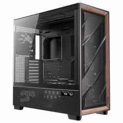 Antec FLUX PRO EUV Full Tower Nero, Legno (Antec Flux PRO Full Tower Gaming Case, 1 x USB Type-C / 2 x USB 3.0, Tempered Glass Side Window Panel, Multi-Directional Vent Design, 6 x Pre-Installed AR...