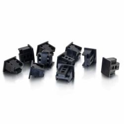 C2G 21999 tappo per connettore elettronico Acrilonitrile butadiene stirene [ABS] Nero 10 pz (C2G - Riparo anti polvere - nero)