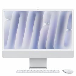 Apple iMac 24-inch with Retina 4.5K display, Nano-texture glass: M4 chip with 10‑core CPU and 10‑core GPU, 256GB SSD, 16GB - Silver (Apple iMac 24" Retina 4,5K 2024 M4/16/)