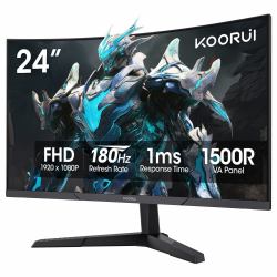koorui 24E6CA Monitor PC 61 cm [24"] 1920 x 1080 Pixel Full HD LED Nero 