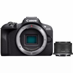 Canon EOS R100 + RF-S 18-45mm F4.5-6.3 IS STM Kit MILC 24.1 MP CMOS 6000 x 4000 pixels Black (Canon Digitalkamera EOS R100 + 18-45 IS STM)