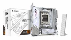 GIGABYTE X870I AORUS PRO ICE Motherboard - Supports AMD Ryzen 9000 Series CPUs, 8+2+1 phases VRM, up to 8400MHz DDR5 [OC], 1xPCIe 5.0 M.2 + 1xPCIe 4.0 M.2, WI-FI 7, 2,5GbE LAN, USB 4 (Gigabyte X870...
