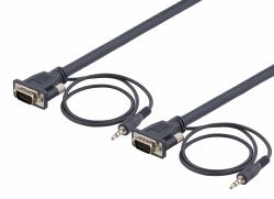 Deltaco RGB-901 cavo VGA 1 m VGA [D-Sub] Nero (DELTACO RGB-901 - VGA- / lydkabel - 1)