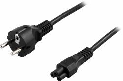 Deltaco DEL-109C-20 cavo di alimentazione Nero 0,2 m CEE7/7 IEC C5 