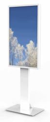 HI-ND FS5512-5001-01 Floorstand QM55R White (Floorstand portrait for Samsung QM55R,)
