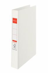 Esselte Standard Ring Binders , PP White 2 x 25 mm raccoglitore ad anelli A4 Bianco (Esselte Vivida ringbind PP A4 2RR 25mm)